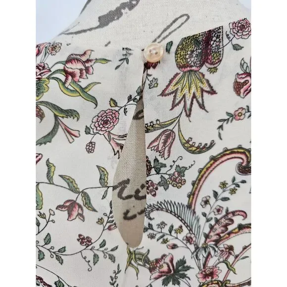 Max Studio Floral Sleeveless Trapeze Top Large - Picture 8 of 8